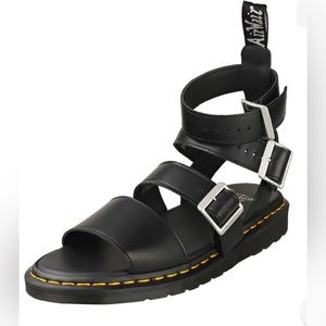 Dr Martens Gryphon Strap Airwair Black walking Sandals women’s sz 8 NEW